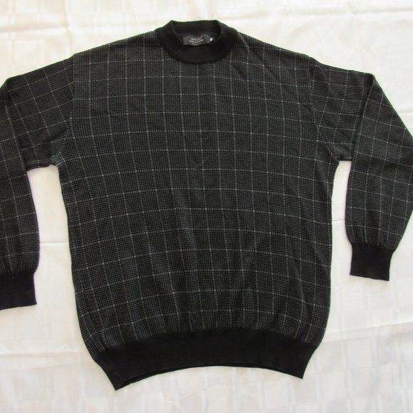 Mauro Milandri Merino Wool Blend Sweater Size 58 XXL Men's Black Made Italy NWOT - Picture 2 of 5